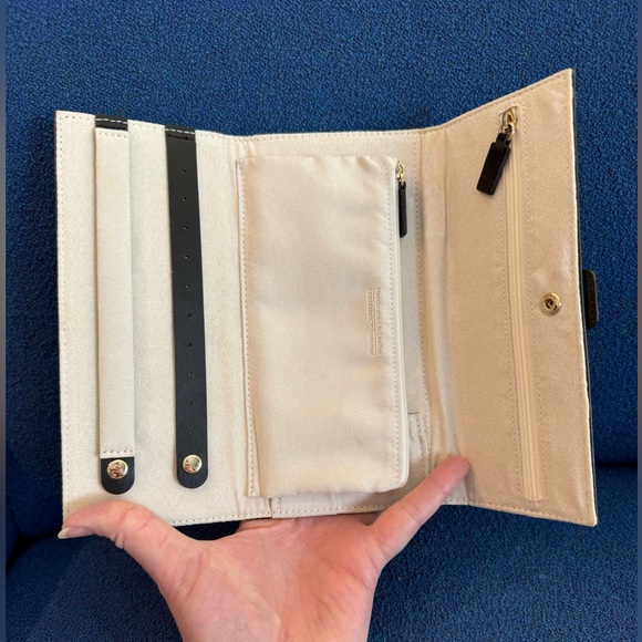 NEW!_WOLF 1834_Caroline Leather Travel Roll/ Snap Case_ 2 Available - Picture 6 of 12